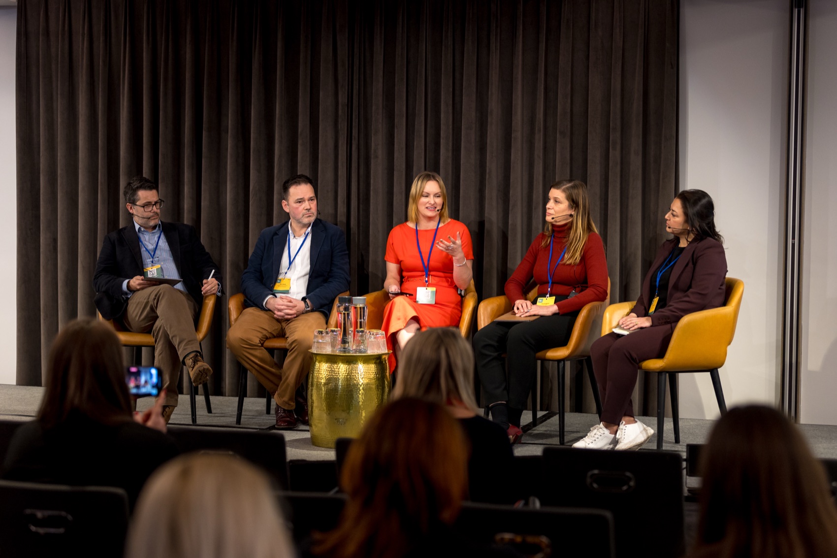 Ani Attamian on a publishing panel at the FutureBook Conference